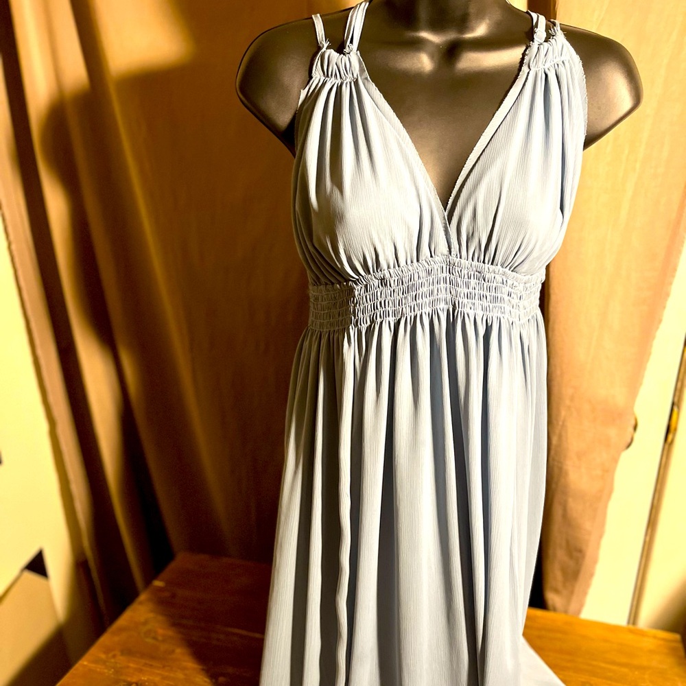 North Threads beautiful blue chiffon maxi dress in size L
